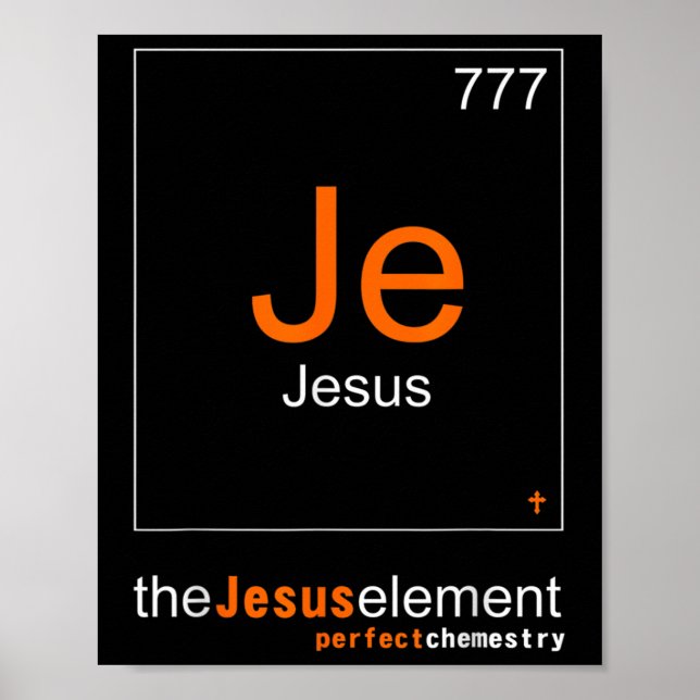 Póster Divertidos Los Elementos De La Química De Jesucris (Frente)