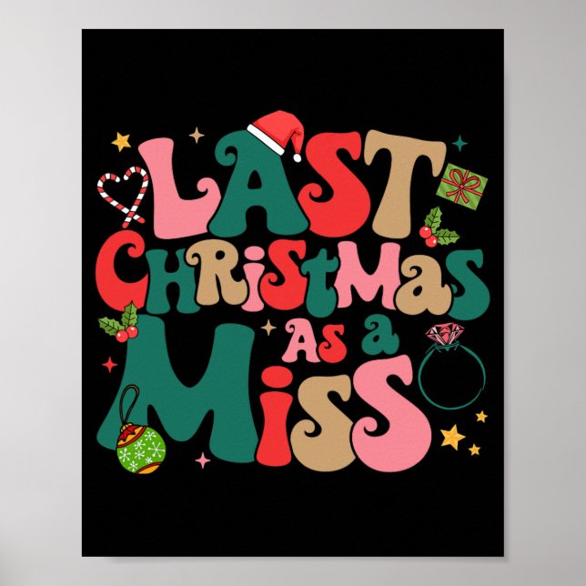 Póster Divertidos Navidades De Fiancee Mis Últimos Navida (Frente)