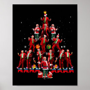 Póster Divertidos Navidades de Santa Trump bailarines Paj