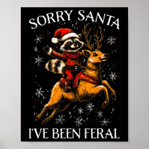 Póster Divertidos Navidades Lo siento Papá Noel Niños Gir