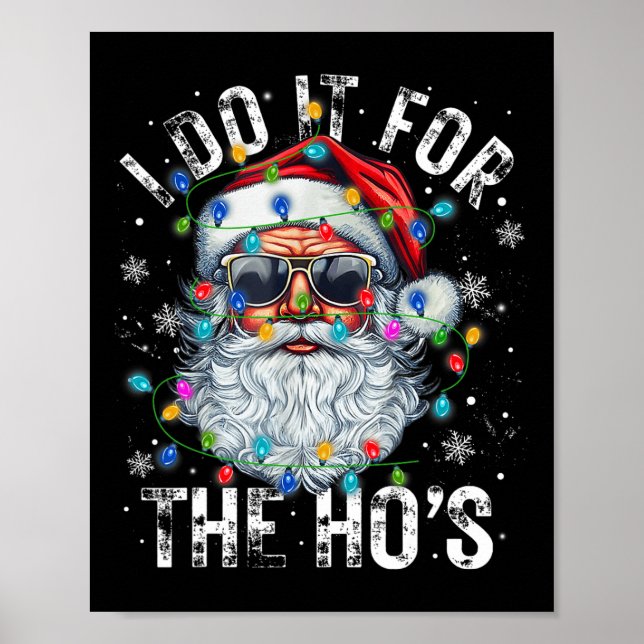 Póster Divertidos Navidades Santa Claus Lo Hago Para El H (Frente)