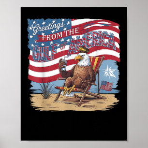 Póster Divertidos saludos del Golfo De Estados Unidos Tru