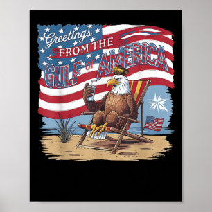 Póster Divertidos saludos del Golfo De Estados Unidos Tru
