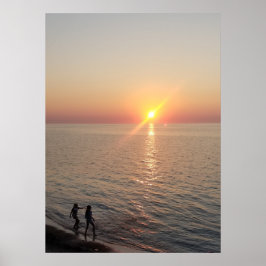 Póster Divertirse en la playa