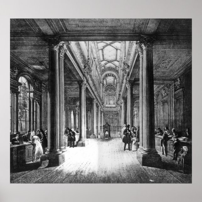 Póster Dividend Office, Banco de Inglaterra (Frente)