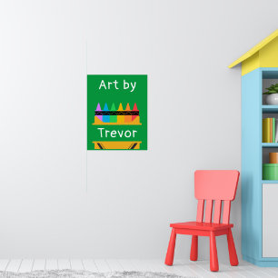 Póster Dividir niños con caja de cartón personalizada