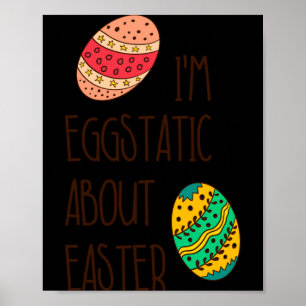 Póster Diviértanse huevo de Pascua estático lindo cita hu