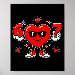Póster Diviértete 67 Día de San Valentín Corazón Dabbing