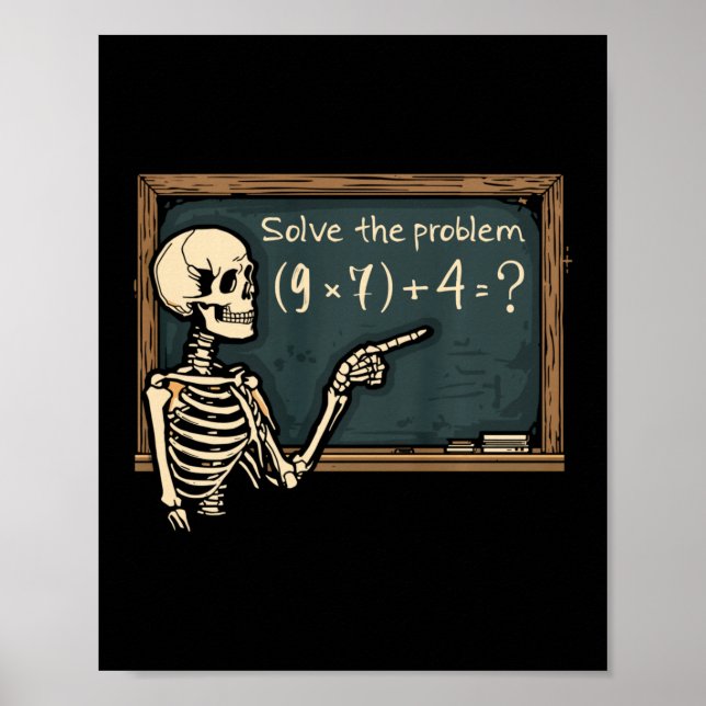 Póster Diviértete 67 Meme Brainrot Chiste Halloween Esque (Frente)
