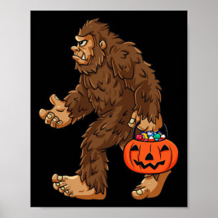 Póster Diviértete con Bigfoot Jack O Lantern Halloween Ch