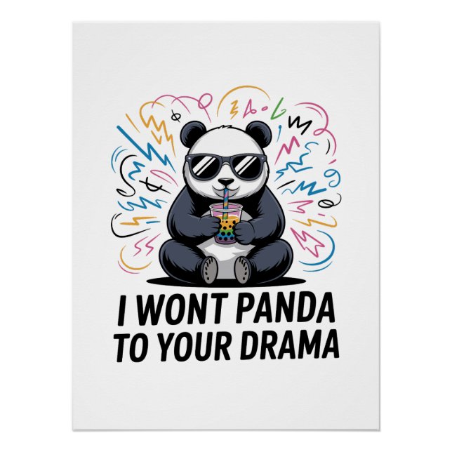Póster Diviértete con el chiste de Panda – “No me Panda t (Anverso)