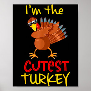 Póster Diviértete con el pavo más lindo que combina con e
