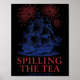 Póster Diviértete el 4 de julio vendiendo el té desde 177