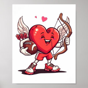 Póster Diviértete en el Día de San Valentín de fútbol par