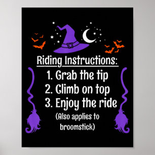 Póster Diviértete en Halloween Adulto Sarcasmo Humor Bruj