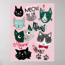 Diviértete en la sala de juegos con caras de gato 