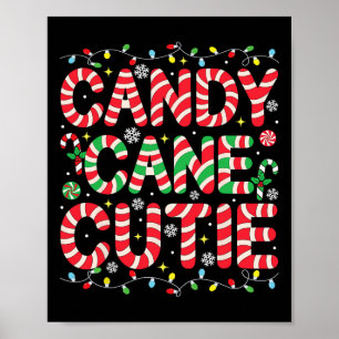 Póster Diviértete en Navidad Caña de Caramelo Amante Crew