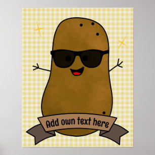 Póster Diviértete Feliz Patata Personalizada Genial