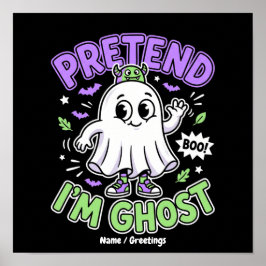 Póster Diviértete "Finge que soy un fantasma" Lindo Hallo
