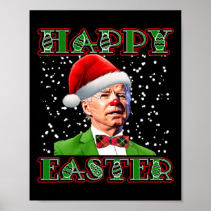 Póster Diviértete Joe Biden Navidad Confundido Pascua Bid