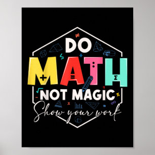 Póster Diviértete Matemáticas De vuelta a la escuela Haz 