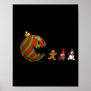 Póster Diviértete Navidad Pan de Jengibre Santa Navidad L