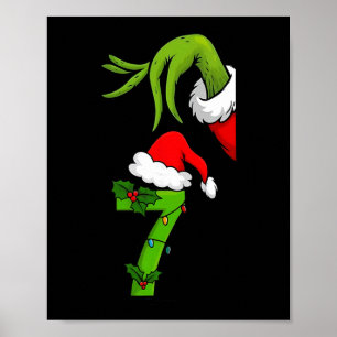 Póster Diviértete Número 7 Navidad 67 Seis Siete Meme Xma