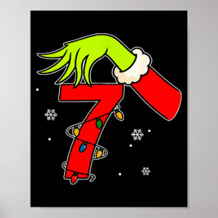 Póster Diviértete Número 7 Navidad 67 Seis Siete Meme Xma