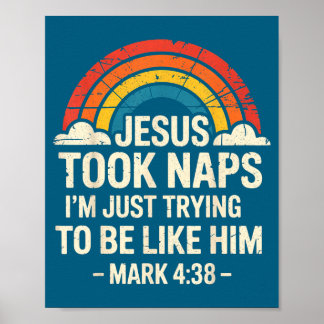 Póster Diviértete Retro Jesús Tomó Siestas Marca