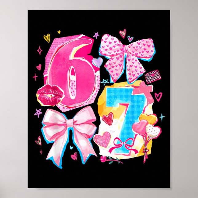 Póster Diviértete Seis Siete San Valentín Coqueta Lazo Pr (Frente)