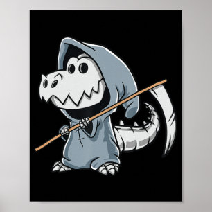 Póster Diviértete TRex Esqueleto Dino Segador Dinosaurio