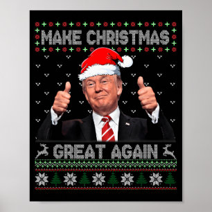 Póster Diviértete Trump Haz Navidad Grande Otra Vez Suéte