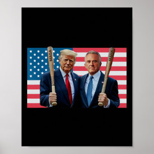 Póster Diviértete Trump Kennedy Mega Maha Vender T Bander