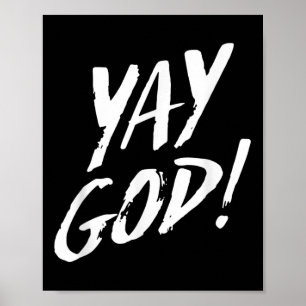 Póster Diviértete Yay Dios Gráfico Jesús Religión Cristia