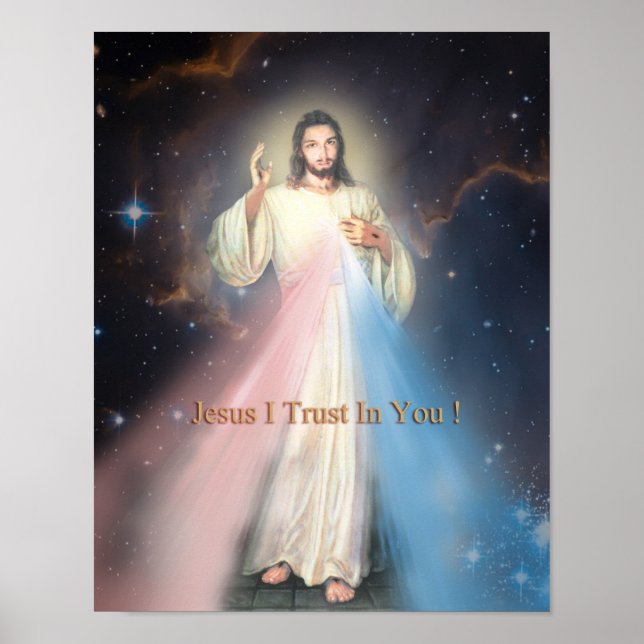 Póster Divina Imagen Devocional De Misericordia. (Frente)