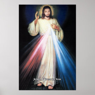 Póster Divina Imagen Devocional De Misericordia.