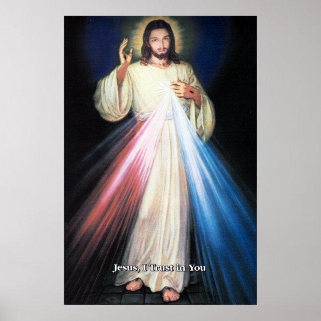 Póster Divina Imagen Devocional De Misericordia. (Frente)