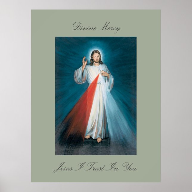 Póster divina misericordia jesus confío en ti (Frente)