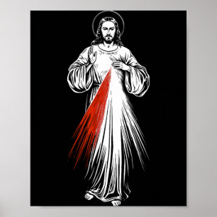 Póster Divina Misericordia Jesús Imagen Sagrada Fe Católi