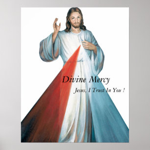 Póster ¡Divina Misericordia Jesús Que Confío En Ti!