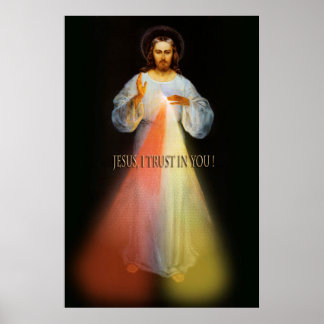 Póster ¡Divina Misericordia Jesús Que Confío En Ti!