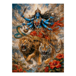 Póster Divine Kali Chariot