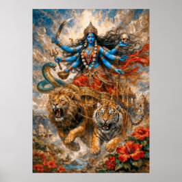 Póster Divine Kali Chariot