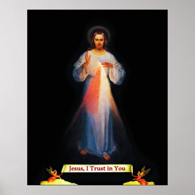 Póster Divine Mercy Jesus Faustina 02 Print Poster 2020 (Frente)