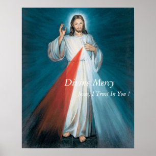 Póster Divine Mercy Jesus I Trust In You !