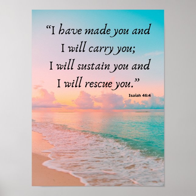 Póster Divine Strength in Every Season – Isaiah 46:4  (Frente)