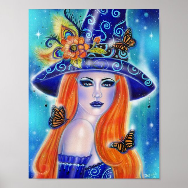 Póster Divinia Colorful Halloween witch by Renee Lavoie (Frente)