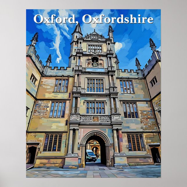 Póster Divinity in Stone - Biblioteca Bodleian, Oxford (Frente)