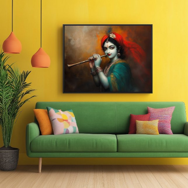Póster Divino Lord Krishna Estilo Barroco Antiguo (Subido por el creador)