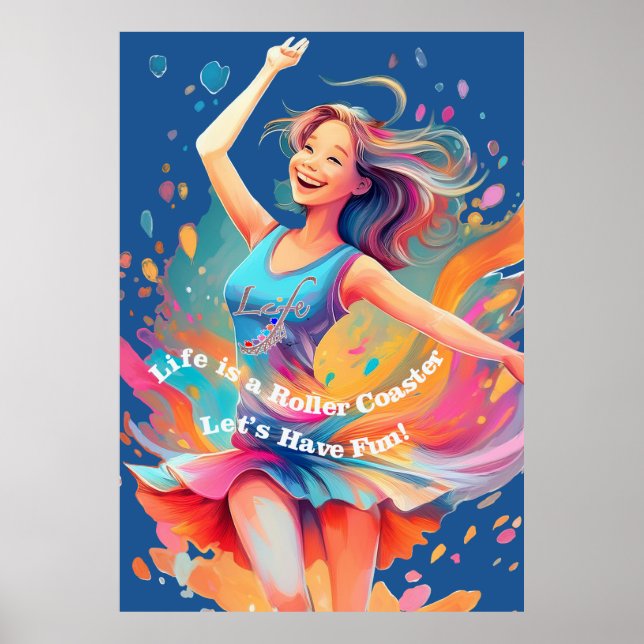 Póster Divirtámonos, La Vida es una Montaña Rusa (Frente)